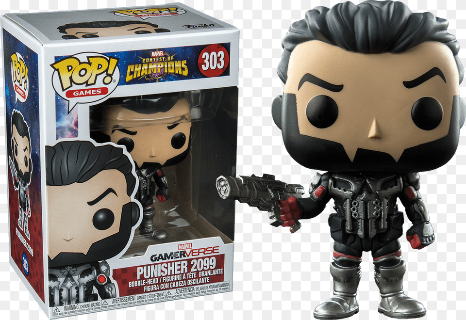 Punisher 2099 Funko Pop, Toy, Person, Face, Head Free Transparent Png