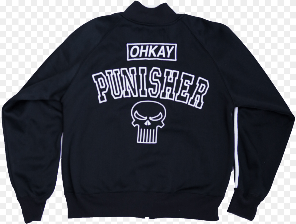 Punisher Back Done, Clothing, Hoodie, Knitwear, Long Sleeve Free Png Download