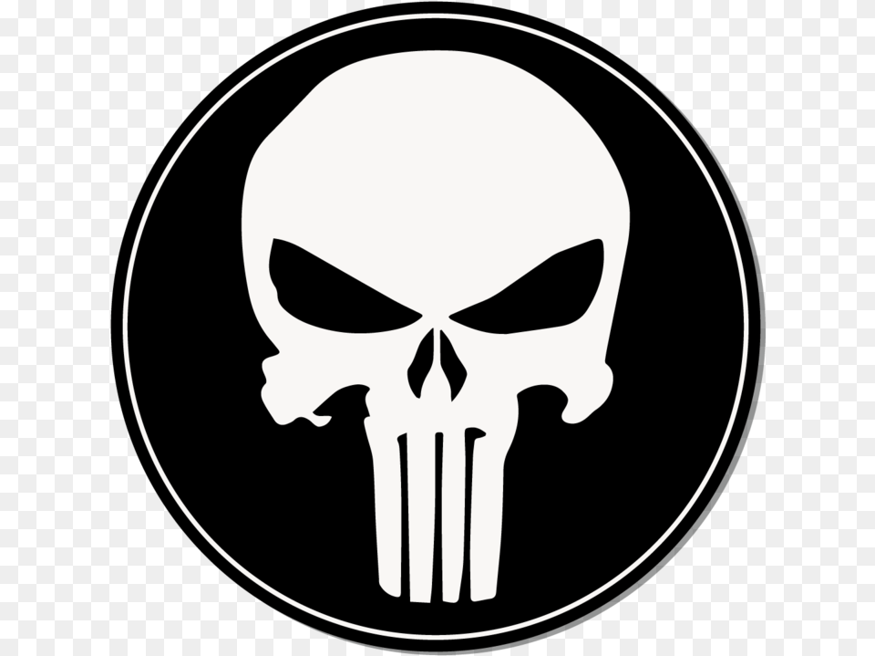 Punisher Drink Coaster Punisher Skull Logo, Stencil, Baby, Person, Face Free Png