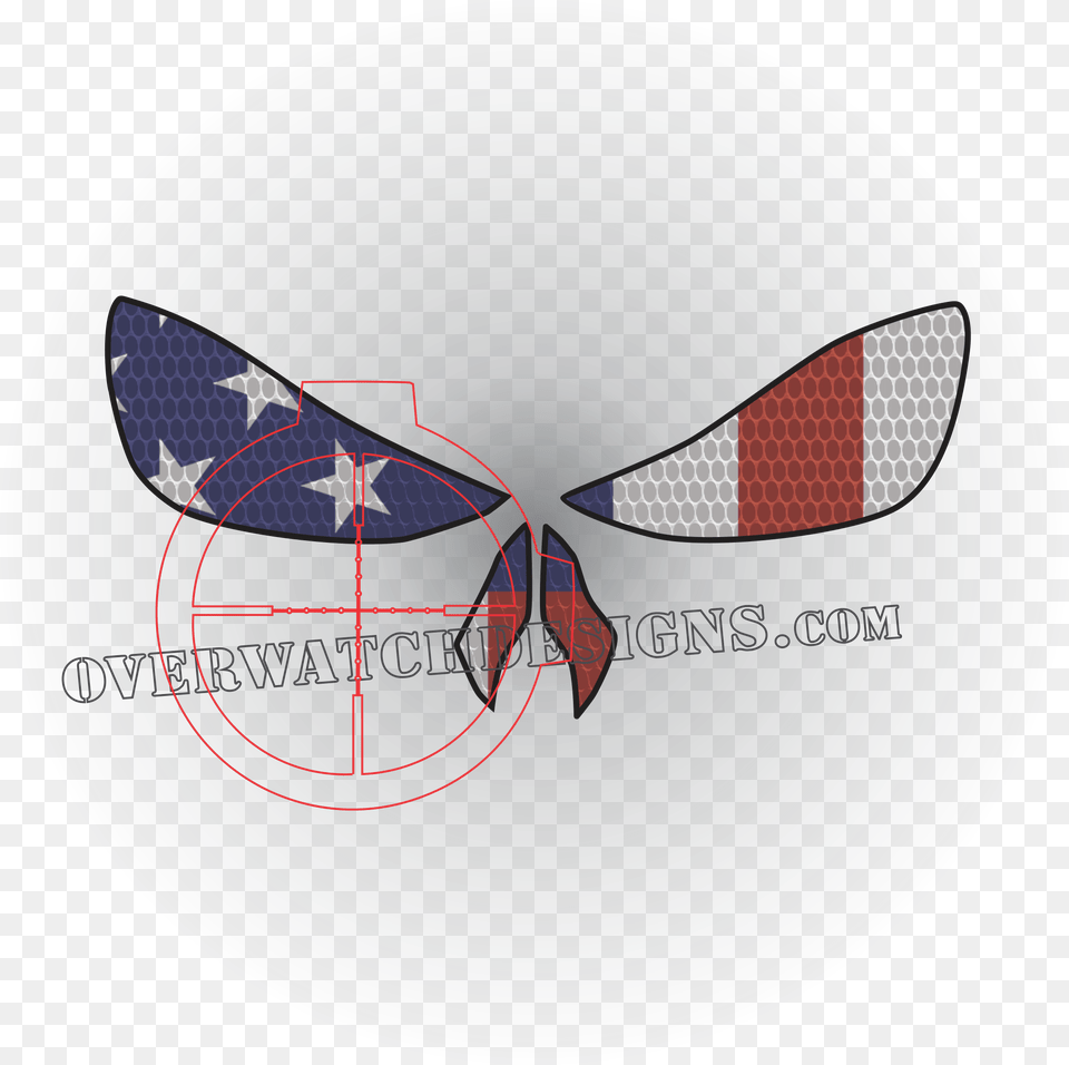 Punisher Eyes American Flag Dragonfly, Accessories, Tie, Formal Wear, Plate Png