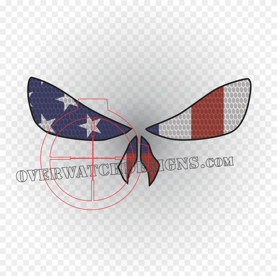 Punisher Eyes American Flag Sticker, Accessories, Tie, Formal Wear, Plate Free Png Download