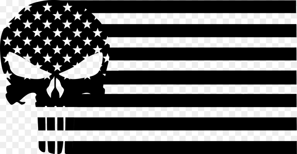 Punisher Flag Cricut American Flag Svg File, Cutlery, Fork, Electrical Device, Microphone Free Png