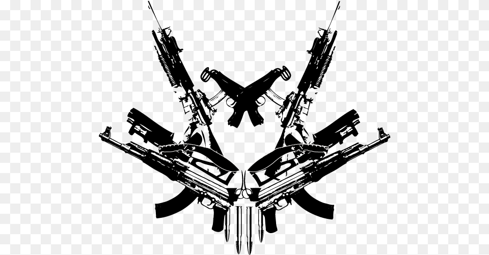 Punisher Guns Tattoo Weapons, City, Emblem, Symbol Png