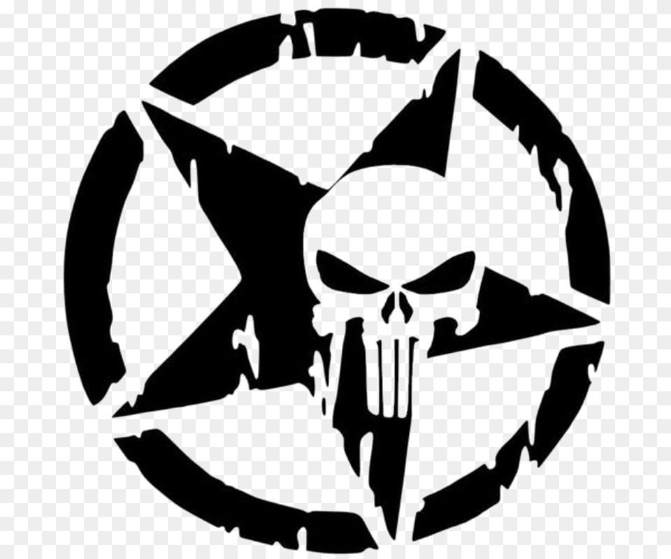 Punisher Logo Image, Stencil, Symbol, Person Png
