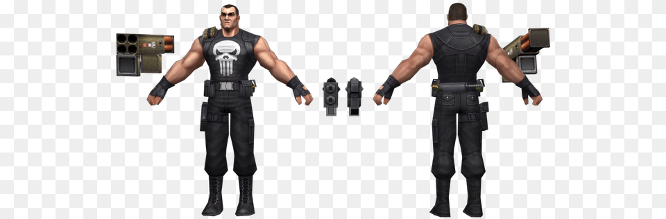 Punisher Marvel Future Fight Models, Clothing, Vest, Adult, Male Free Png