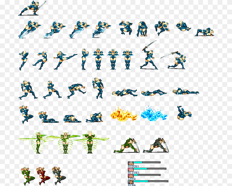 Punisher Mizuki Sprite Arcade The Punisher Kunoichi, Adult, Female, Person, Woman Free Png