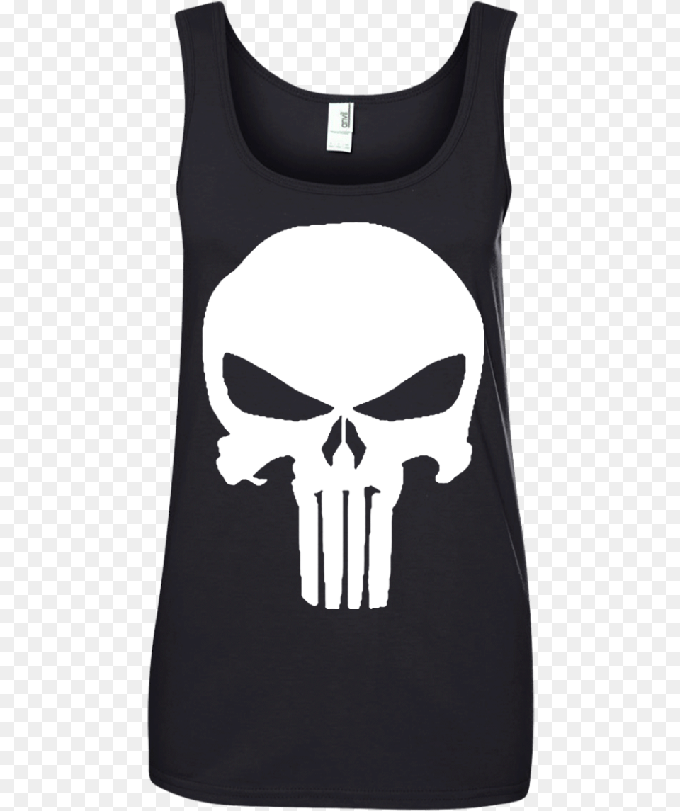 Punisher Skull, Clothing, Tank Top, Person, Face Free Png