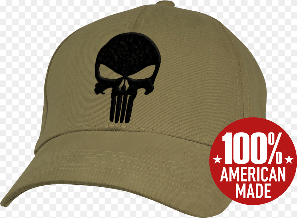 Punisher Skull Cap Khaki Punisher Skull, Baseball Cap, Clothing, Hat Free Png