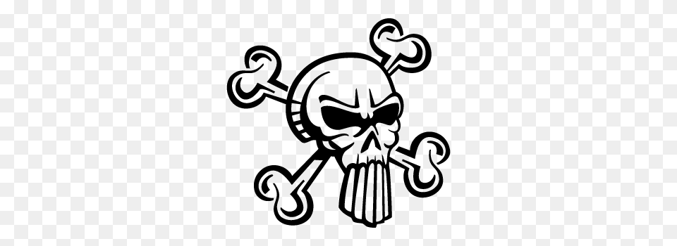 Punisher Skull Decal, Gray Png