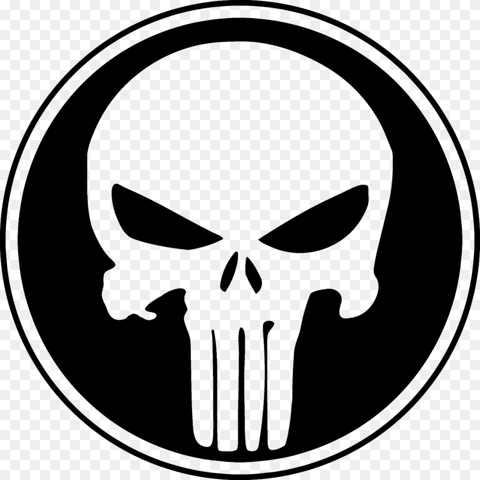 Punisher Skull Logo, Stencil Free Png Download