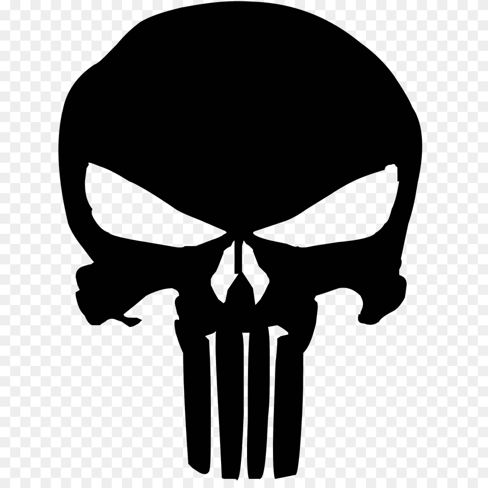 Punisher Skull Logo Black, Gray Free Png Download