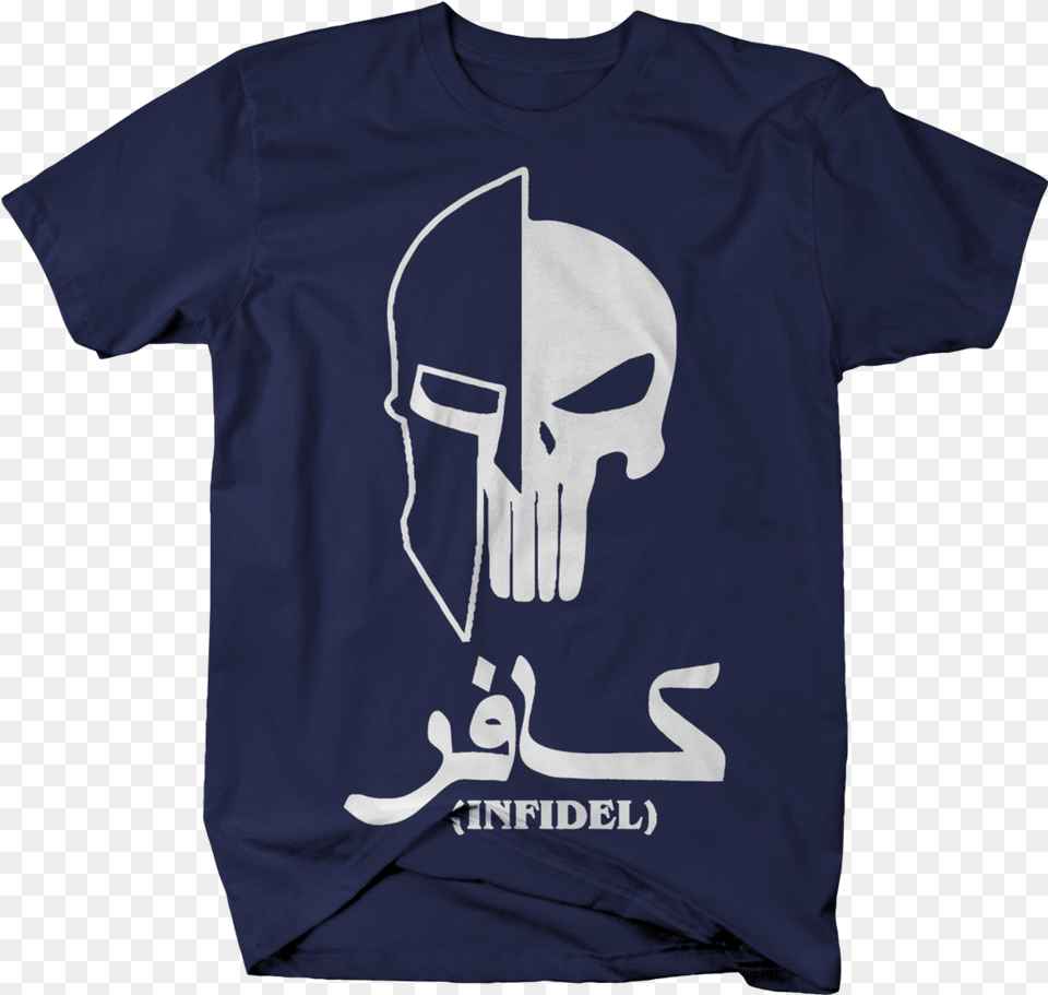 Punisher Skull Molon Labe Spartan Helmet Military Infidel Molon Labe Punisher Skull, Clothing, T-shirt, Shirt Free Transparent Png