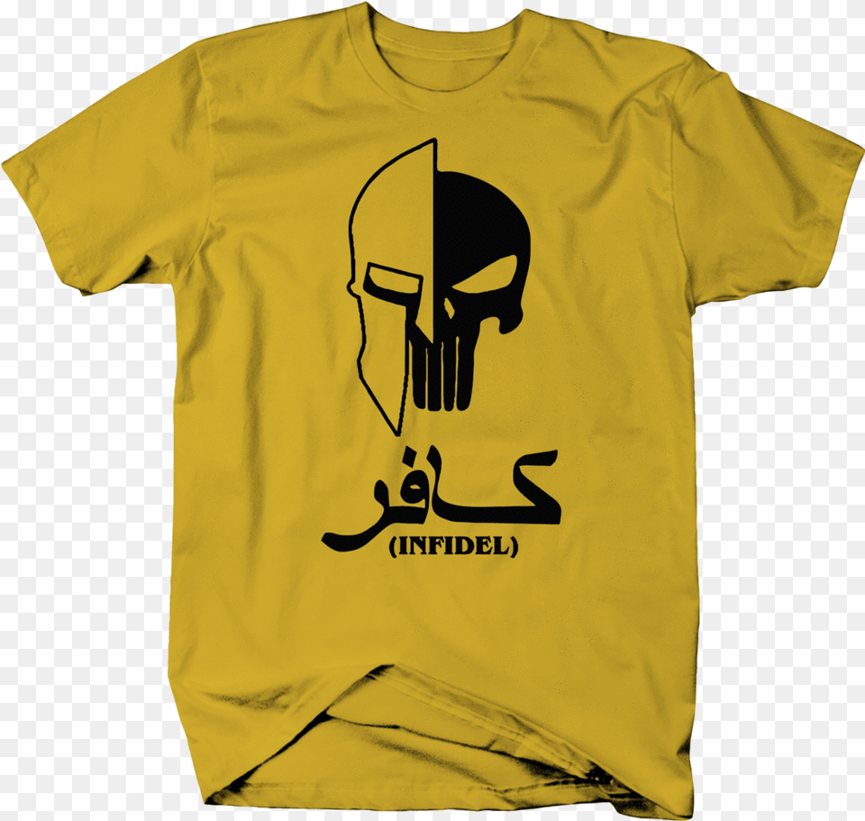 Punisher Skull Molon Labe Spartan Helmet Military Infidel Punk Shirt, Clothing, T-shirt Free Png Download