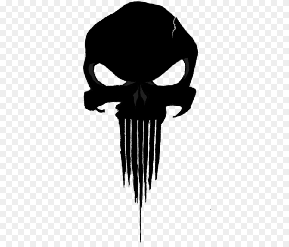 Punisher Skull No Background, Silhouette, Stencil Png