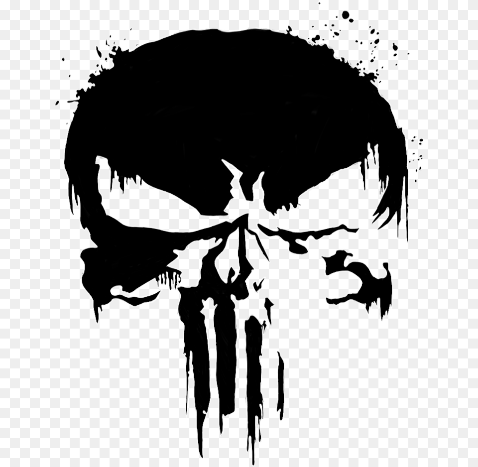 Punisher Skull Punisher Logo, Stencil, Person Free Png