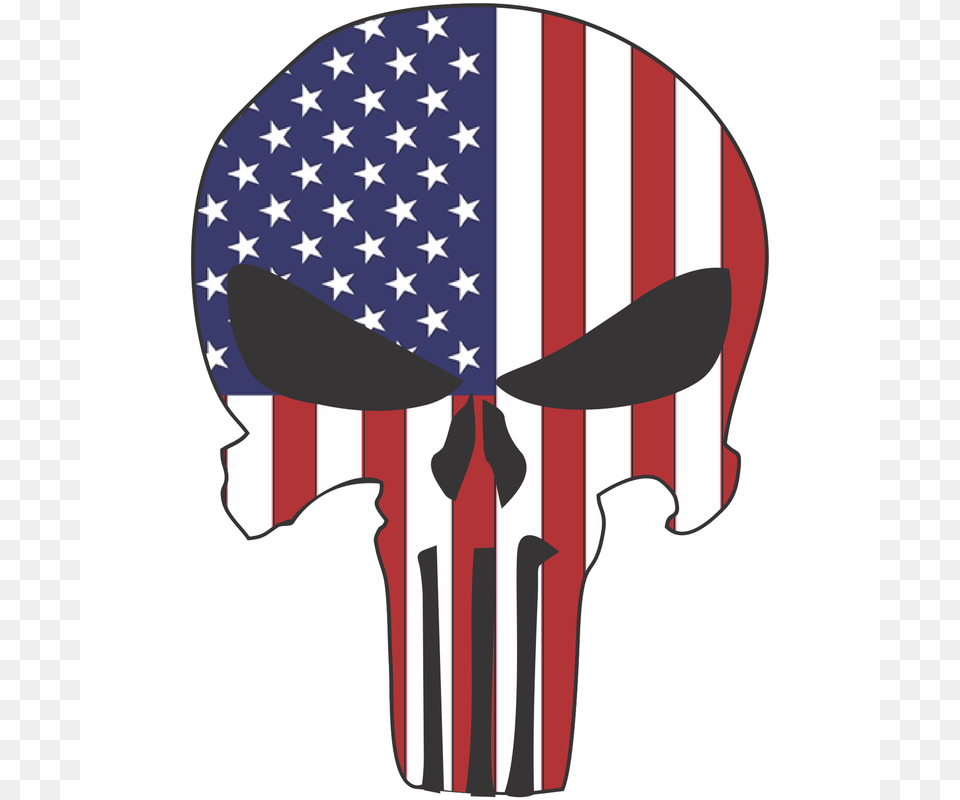 Punisher Skull Usa Flag, American Flag Png