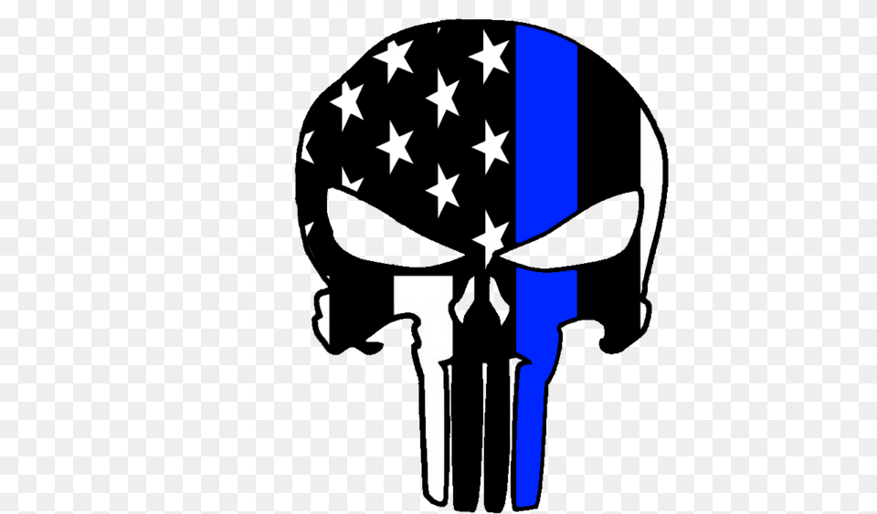 Punisher Svg Leo Blue Line Punisher Skull Svg, People, Person, Adult, Male Png Image