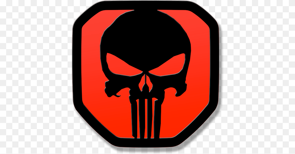 Punisher Tailgate Emblem 2019 Up Ram 1500 Punisher Tailgate Punisher Skull Svg, Symbol, Food, Ketchup Free Png Download