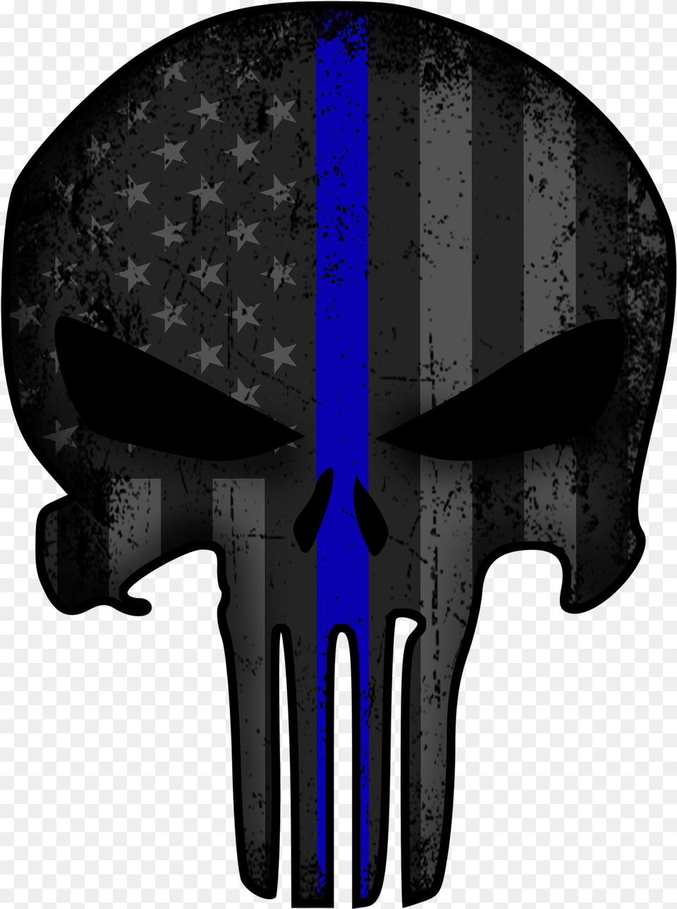 Punisher Thin Blue Line Decal Red And Blue Punisher Free Png