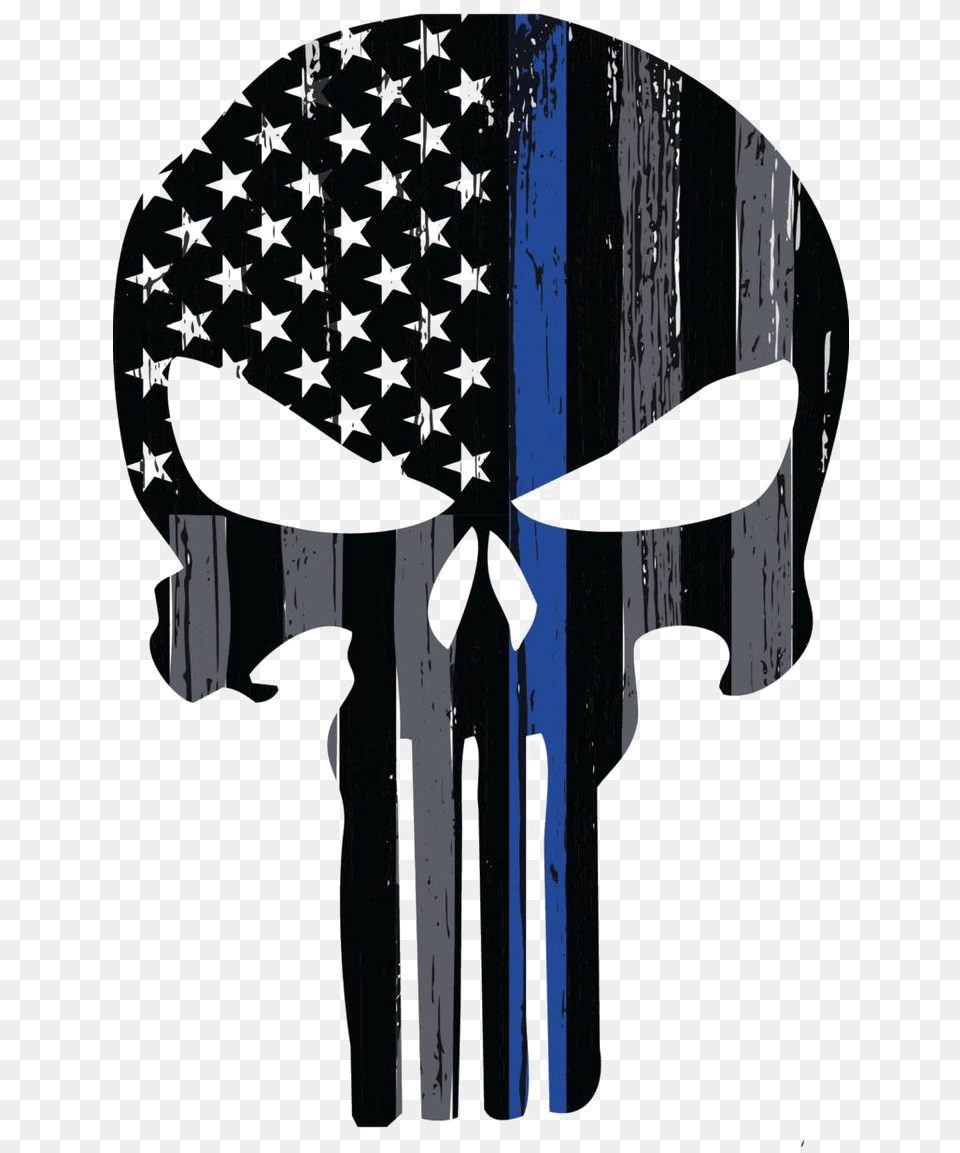 Punisher Transparent Thin Blue Line Punisher, Cross, Symbol, Crowd, Person Png