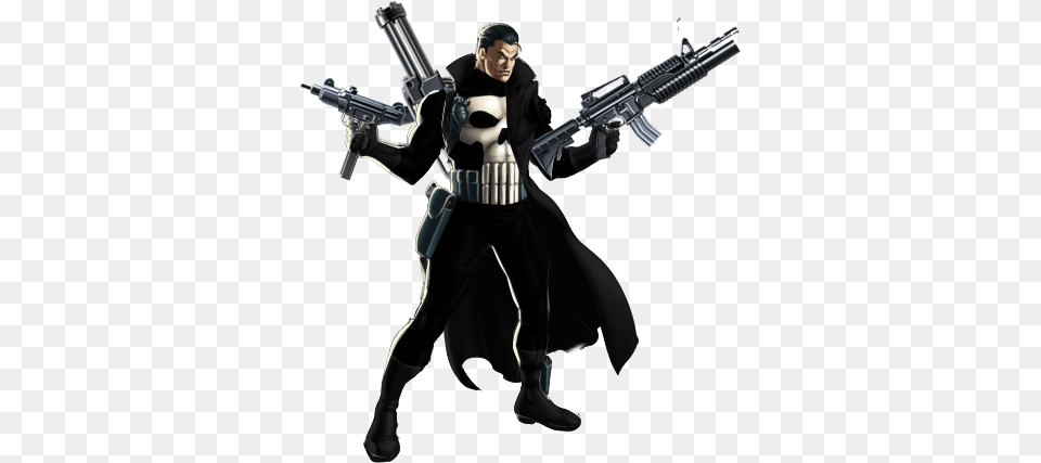 Punisher Trenchcoat Ios Marvel Punisher, Firearm, Weapon, Gun, Person Free Transparent Png