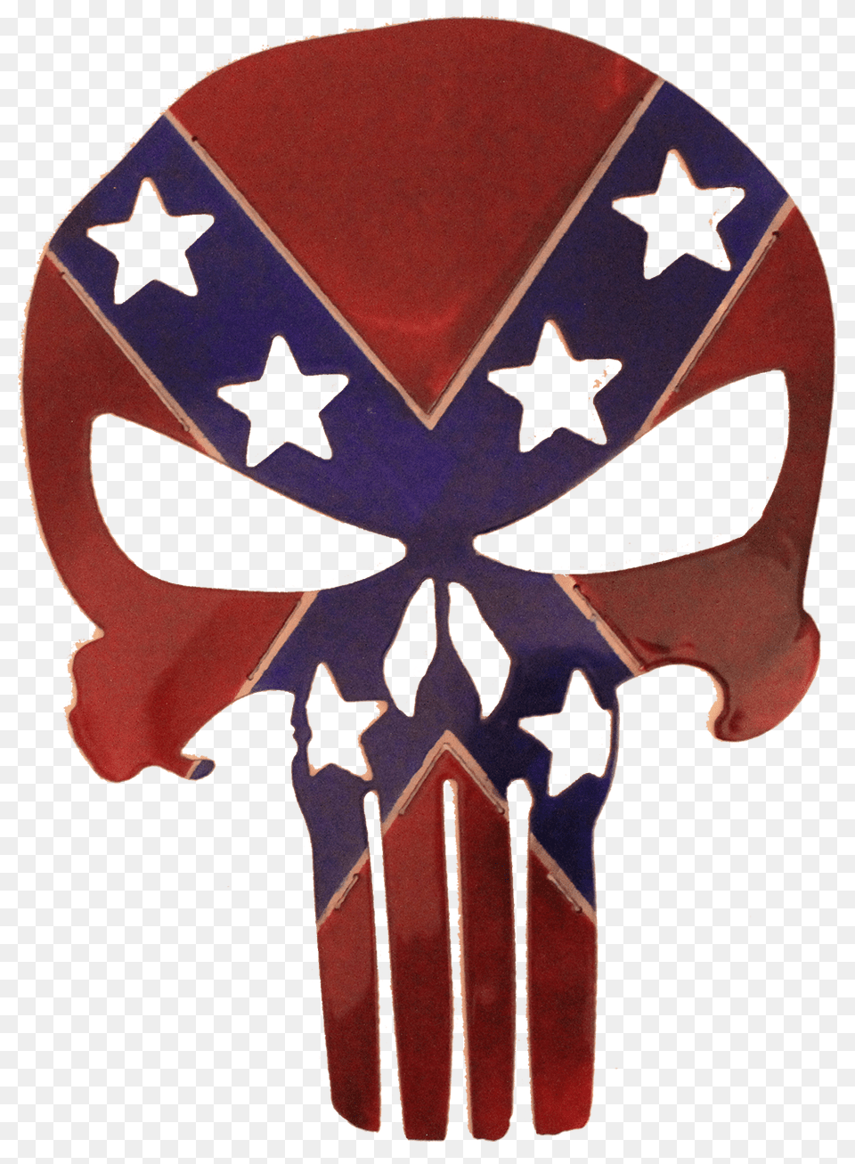 Punisher With Confederate Flag Metal Punisher Skull, Symbol Png