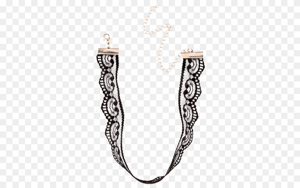 Punk Adjustable Lace Choker Necklace In Black, Accessories, Jewelry, Diamond, Gemstone Free Png