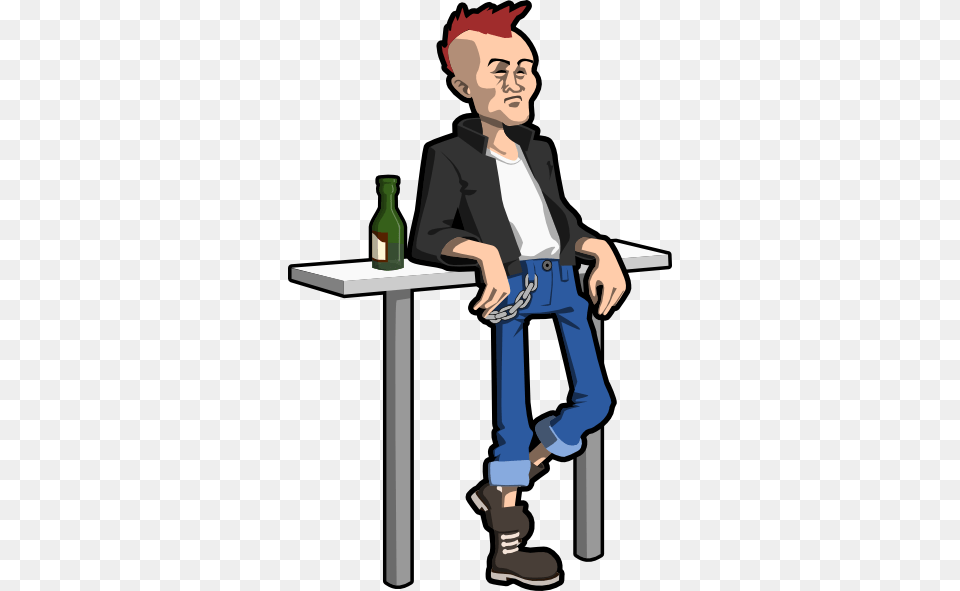 Punk Cliparts, Table, Furniture, Person, Pants Png Image
