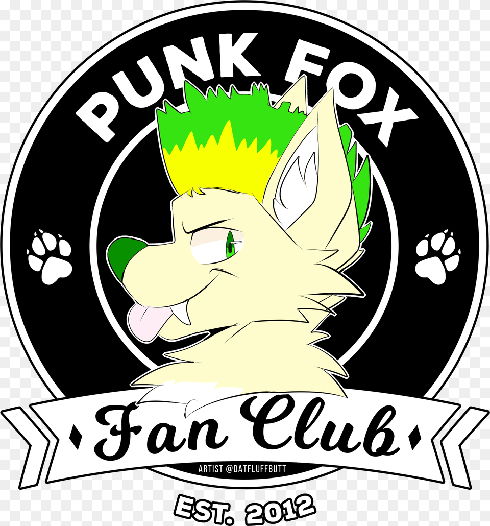 Punk Fox Fanclub Shirt Cartoon, Logo, Baby, Face, Head Free Png Download