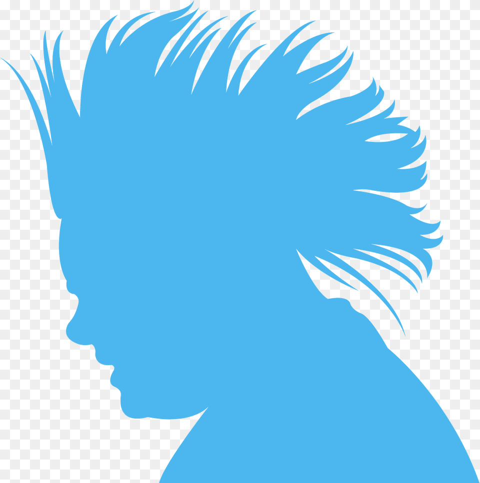 Punk Head Silhouette, Hair, Mohawk Hairstyle, Person Free Png Download