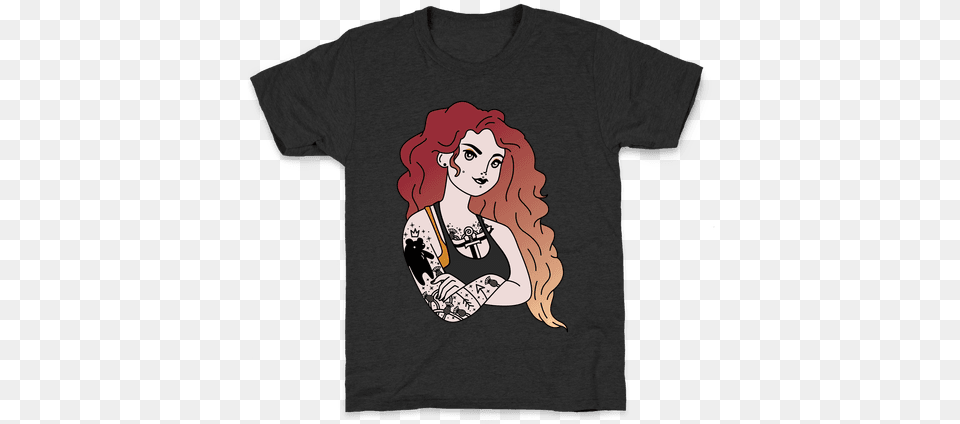 Punk Merida Parody Kids T Shirt T Shirt Deadpool With Unicorn, Clothing, T-shirt, Person, Face Free Png Download