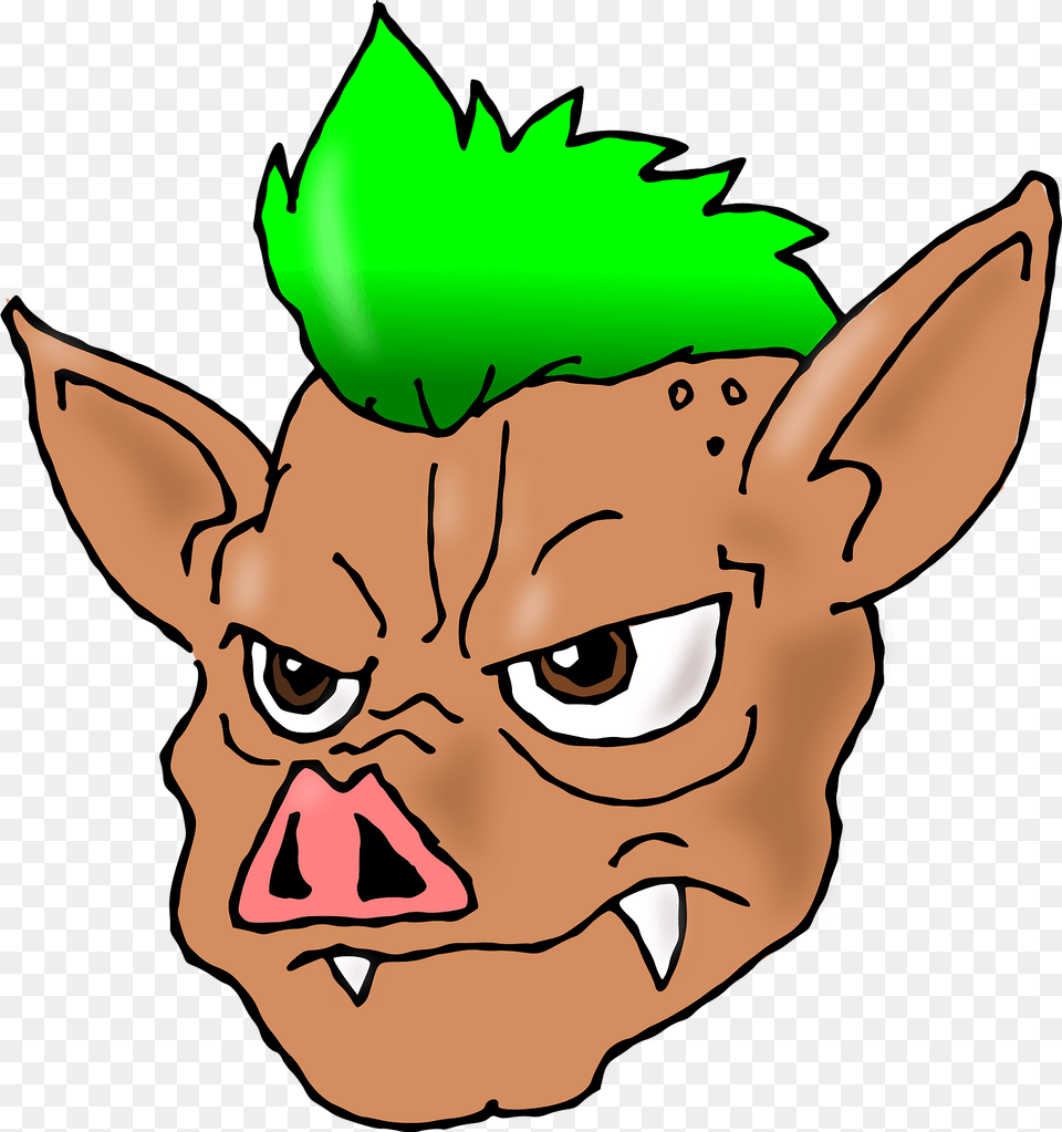 Punk Pig Clipart, Baby, Person, Face, Head Free Png Download