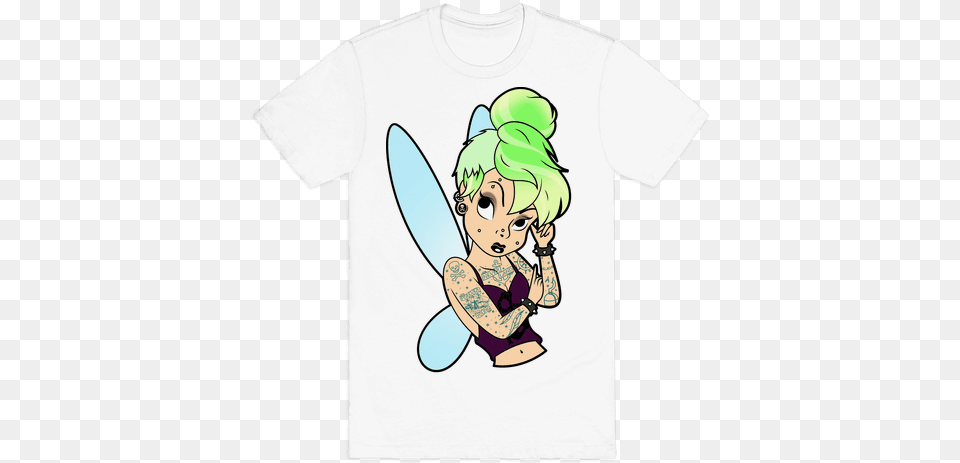 Punk Tinkerbell Mens T Shirt Jojo Bizzare Adveture T Shirt, Clothing, T-shirt, Baby, Person Free Png Download