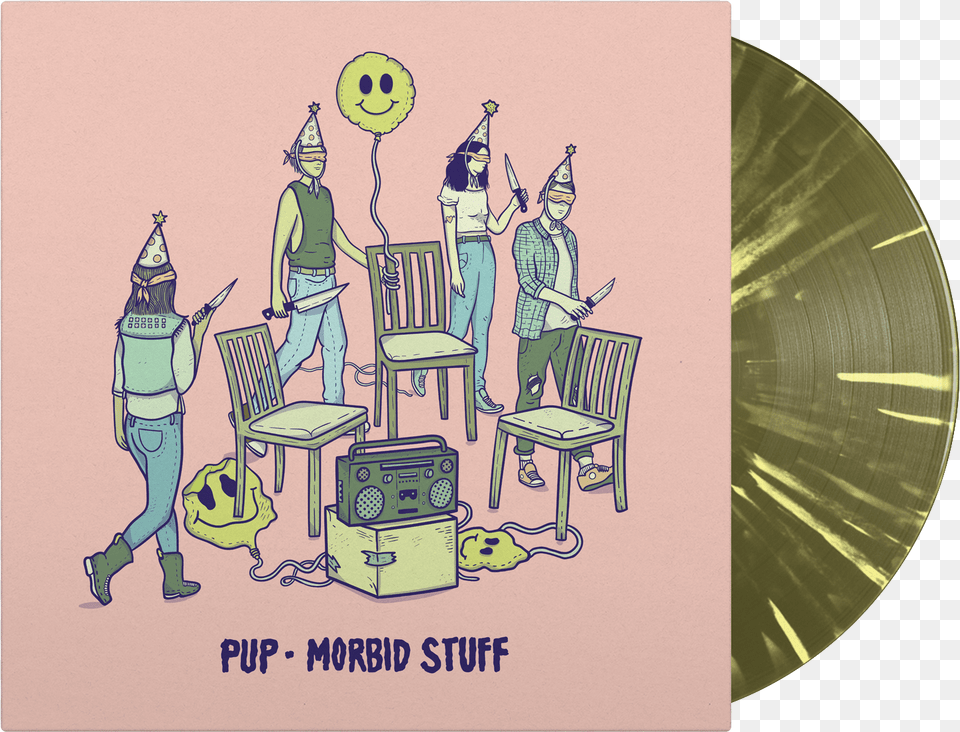 Pup Morbid Stuff Vinyl, Person, Chair, Furniture, Clothing Free Png Download