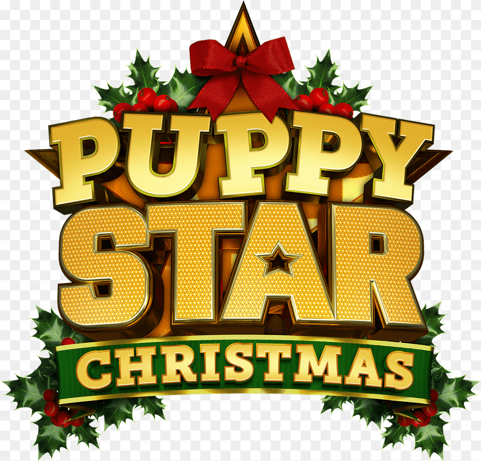 Pup Star Season Puppy Star Christmas Logo, Architecture, Building, Gambling, Game Png