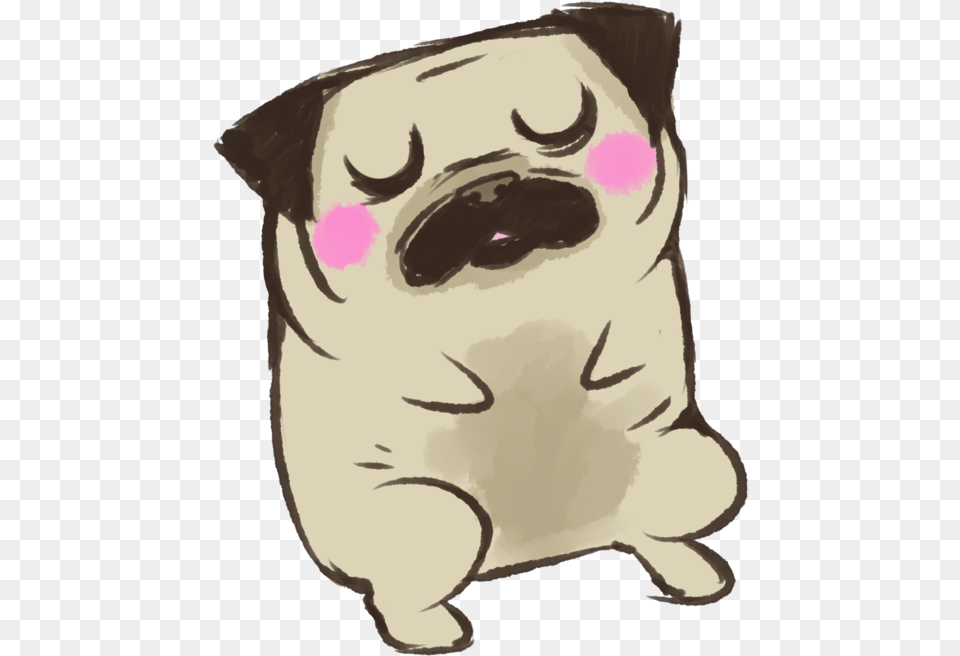 Puppies Drawing Pug Blushing Pug, Person, Art, Head, Face Png Image