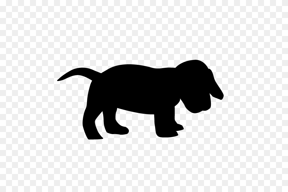 Puppy Animal Silhouette Illustrations, Gray Free Png
