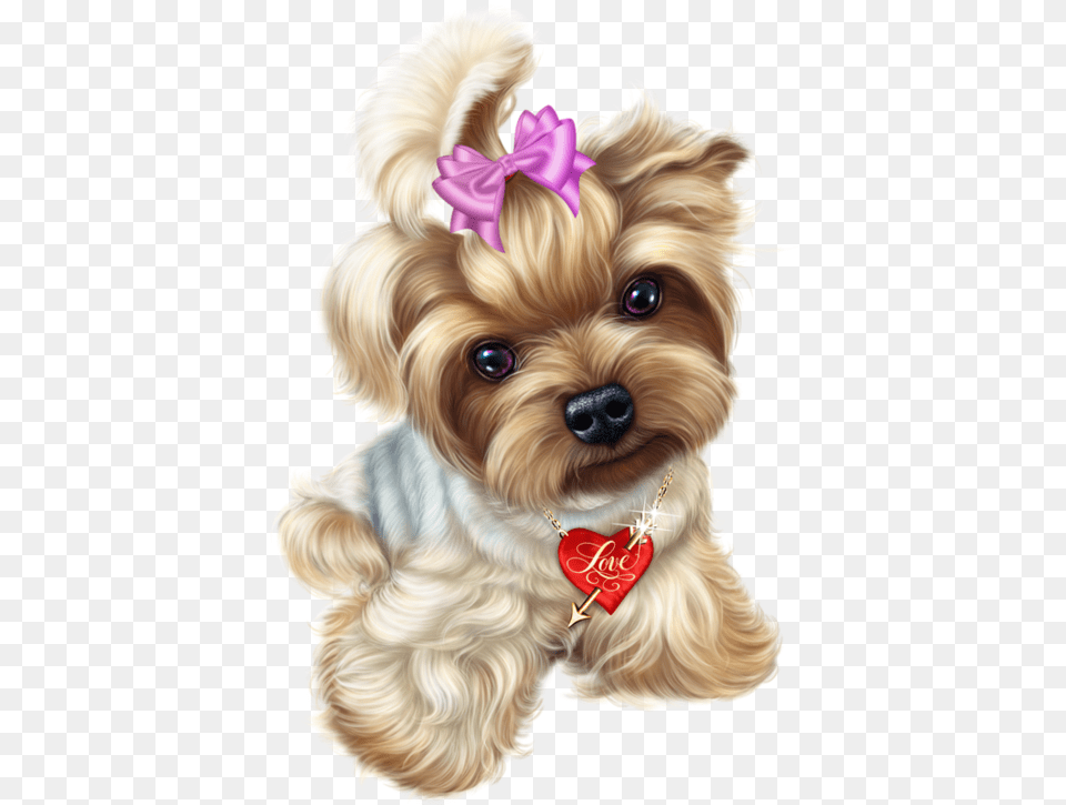 Puppy Chiot Tubes Chiots Cute Puppies Animal Amour Yorkie Valentine Animated, Canine, Dog, Mammal, Pet Png