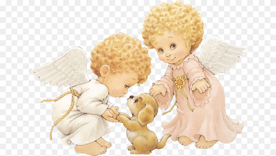 Puppy Clipart Angel Puppy Angels, Baby, Person, Face, Head Png Image