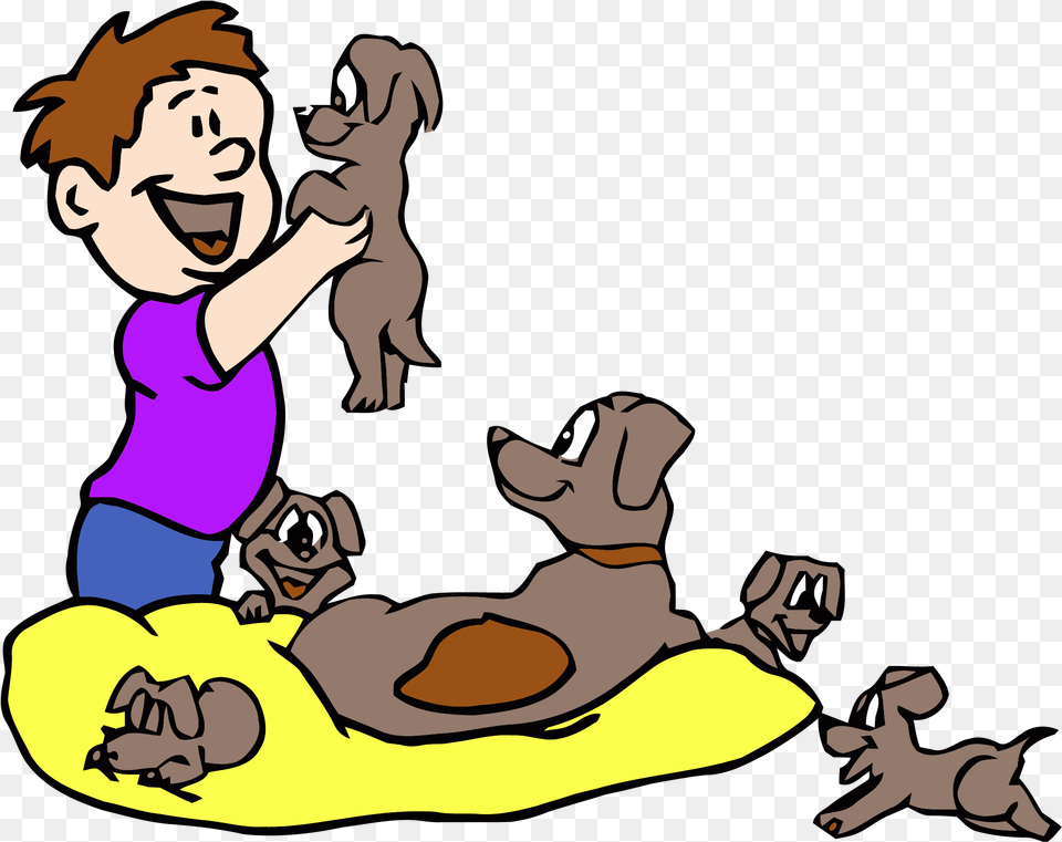 Puppy Dog Clipart Play With Animals Clipart, Baby, Person, Face, Head Png Image