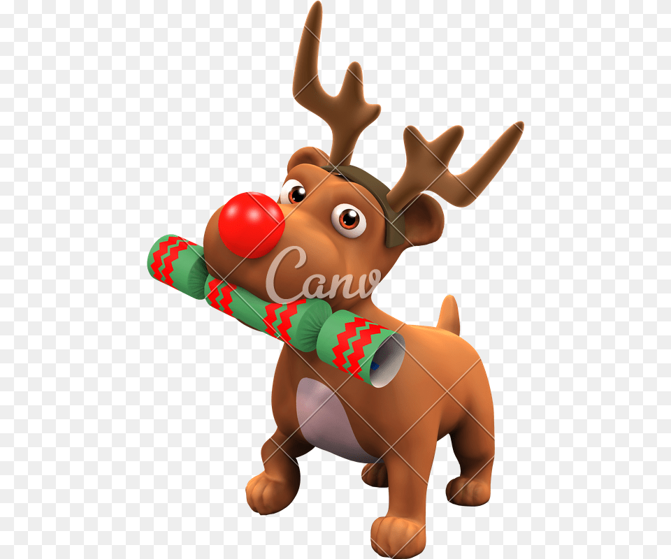 Puppy Dog With Reindeer Antlers, Baby, Person, Animal, Deer Free Png Download