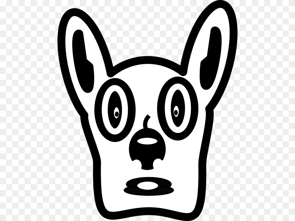 Puppy Face Clipart Black And White Clip Art Images, Stencil, Animal, Kangaroo, Mammal Free Png Download