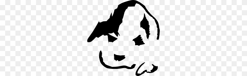 Puppy Face Lineart Clip Art For Web, Stencil Png Image