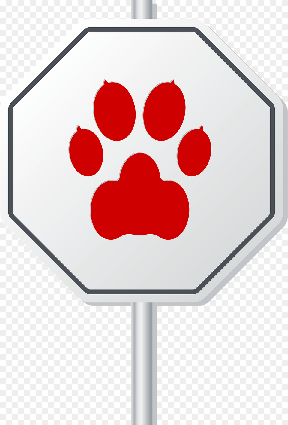 Puppy Footprint Clipart, Road Sign, Sign, Symbol, Stopsign Free Png