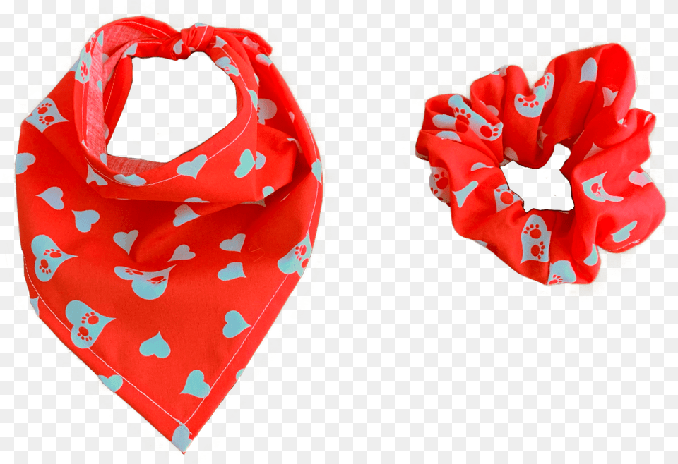 Puppy Heart Bandana Set With Scrunchie Girly, Accessories, Headband, Flower, Plant Png
