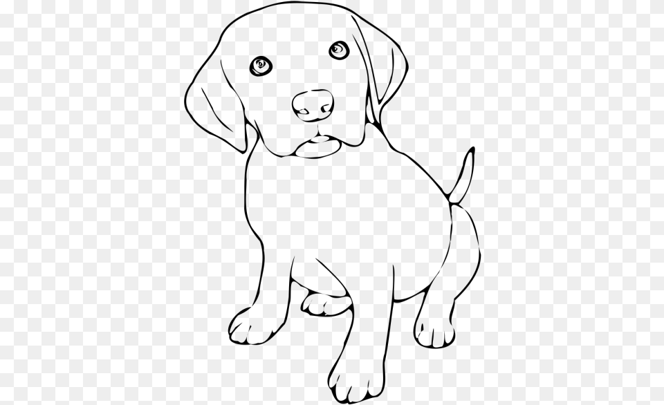 Puppy Icons Labrador Dog Coloring Pages, Gray Free Png Download