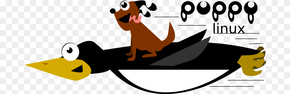 Puppy Linux Logo With Tux Animated Cartoon, Baby, Person Free Png Download