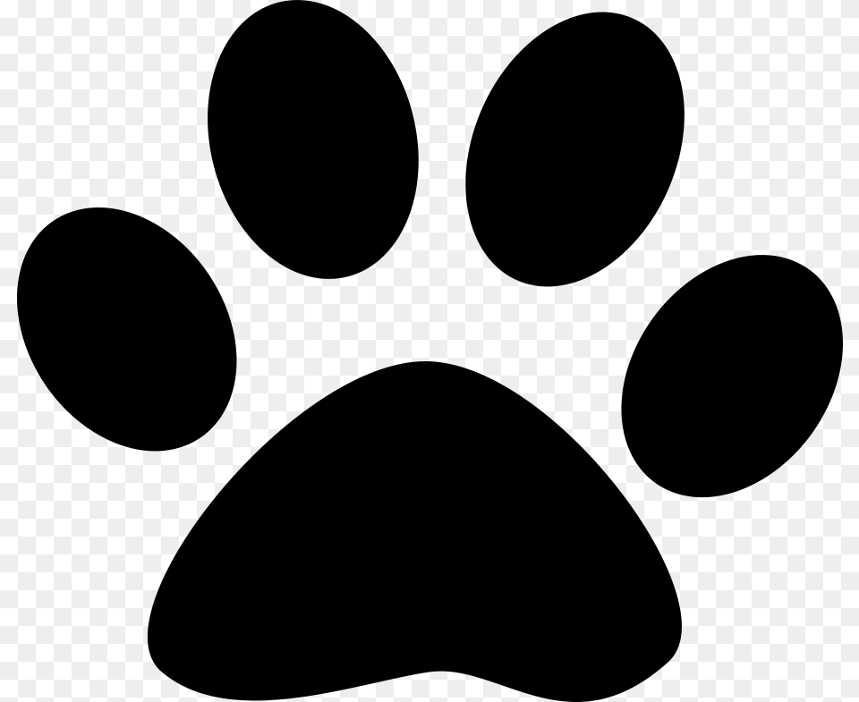 Puppy Paw Print, Gray Free Png