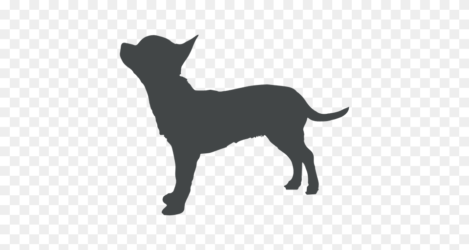 Puppy Silhouette Posing Howling, Animal, Pet, Cat, Mammal Png Image