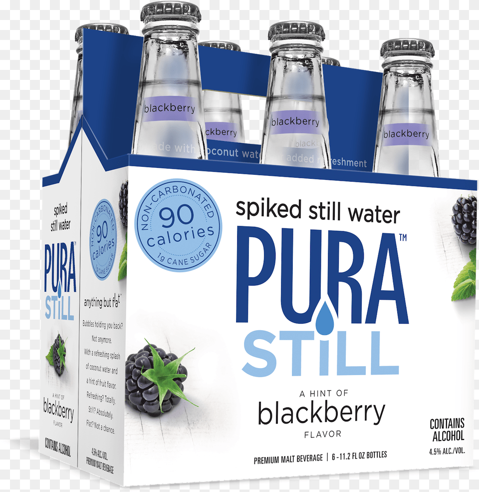 Pura Still Spiked Water, Bottle, Alcohol, Beer, Beverage Free Transparent Png